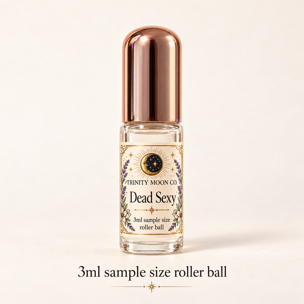Dead Sexy — 3ml sample size roller ball, clear glass with rose gold cap