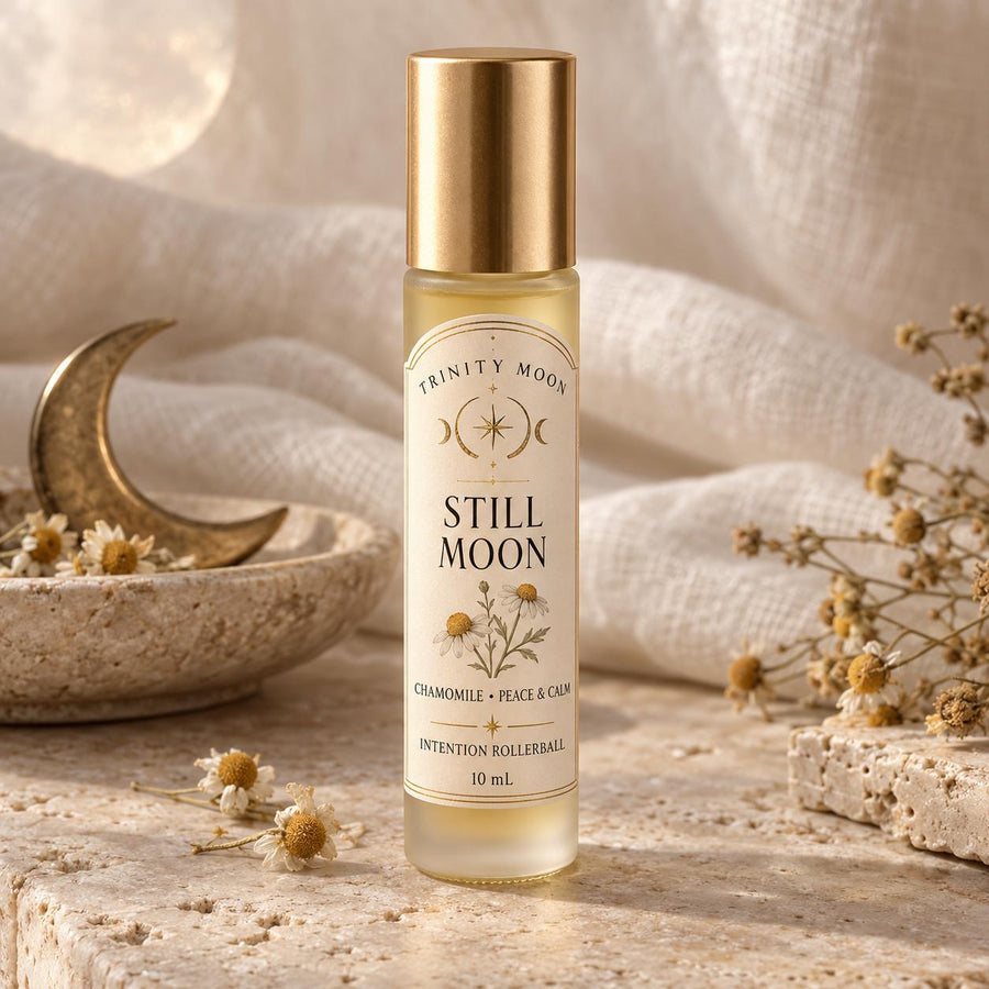 Still Moon Chamomile Rollerball | Peace and Calm Intention Oil | Lavender Sandalwood | 10 mL