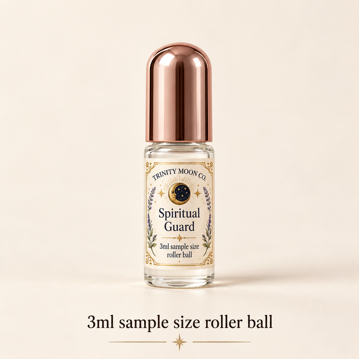 Spiritual Guard — 3ml sample size roller ball, clear glass with rose gold cap