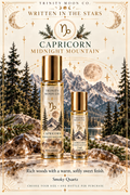 Capricorn — Midnight Mountain | Zodiac Perfume Oil — 10 ml and 3 ml size options; one bottle per purchase